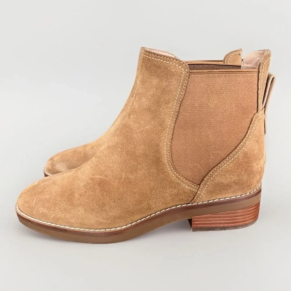 Cole Haan Rebecca Chelsea‎ Boots Golden Toffee Suede Women’s 6.5 B